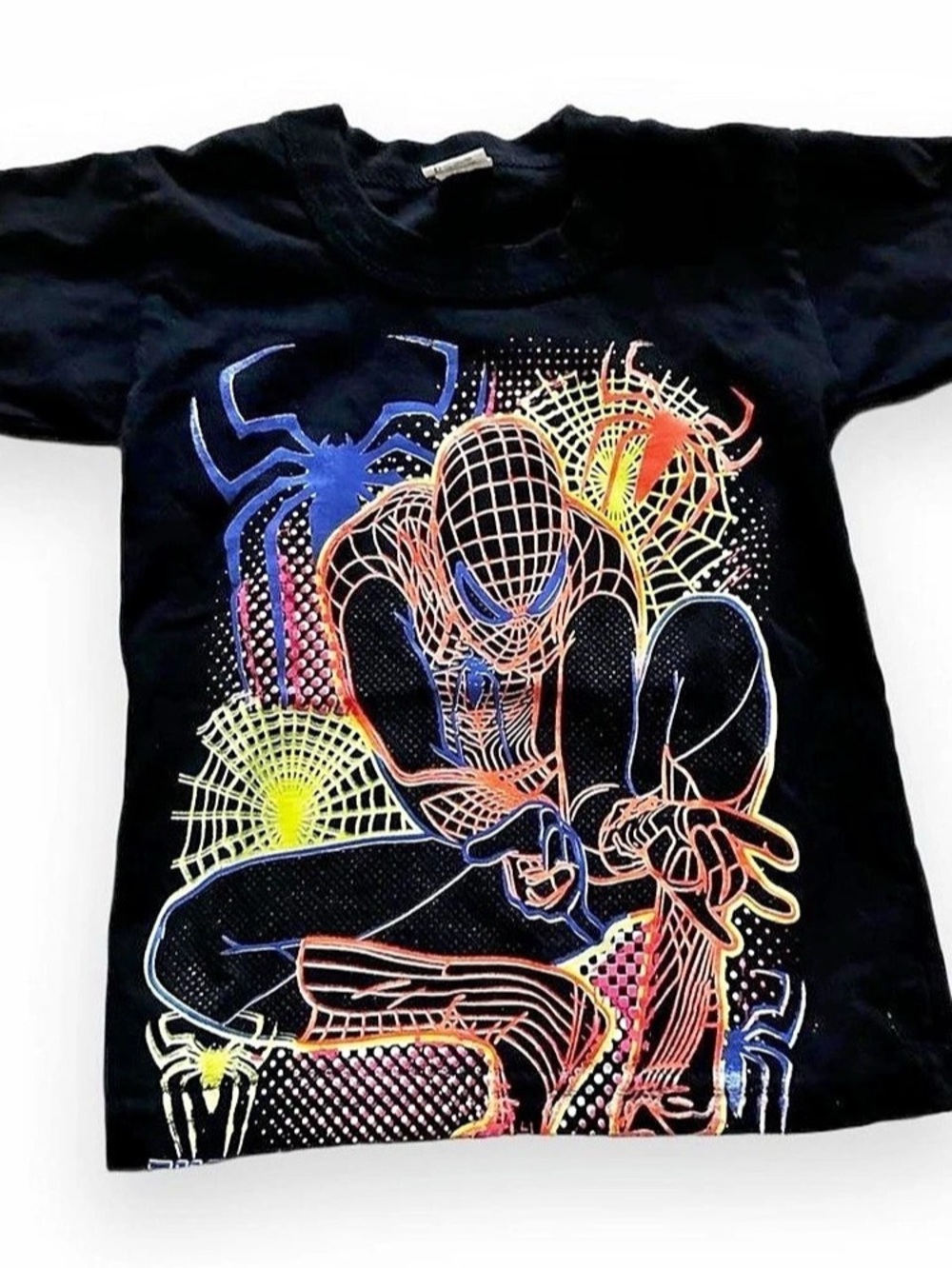 Marvel Spider Graphic Short Sleeve Tee in Black